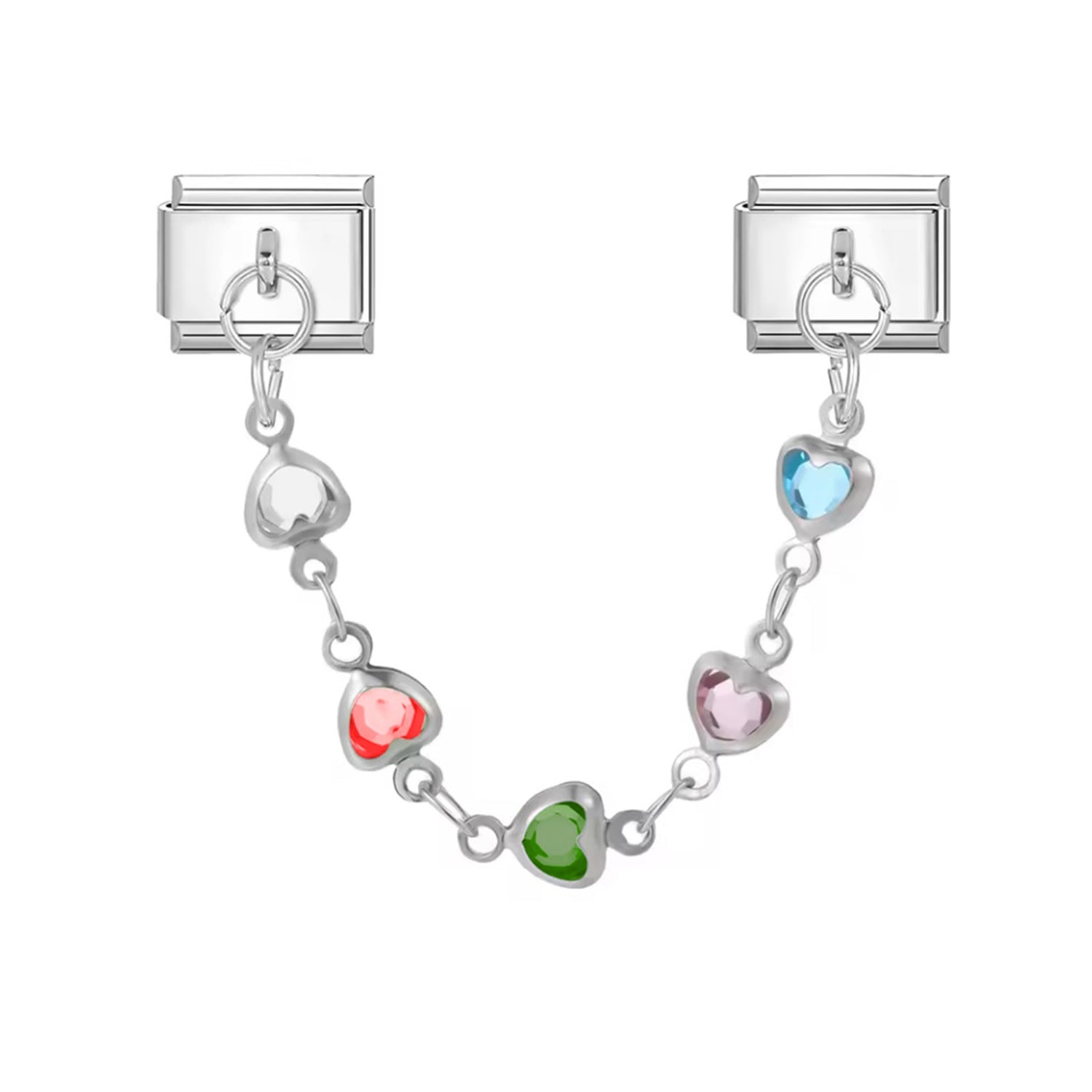 Linked Colored Hearts